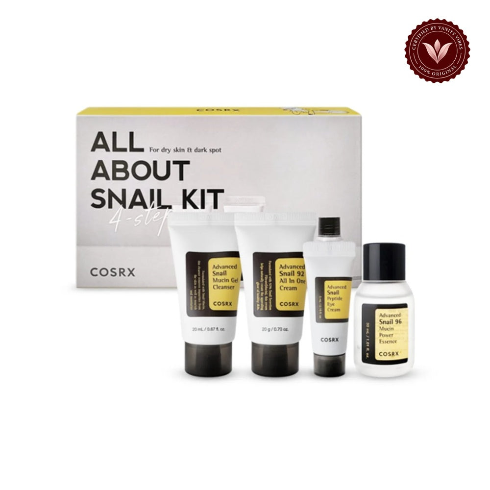 COSRX All About Snail Kit 4 Step Kit Set front product image on white background