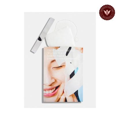 COSRX Hydrium Triple Hyaluronic Water Wave Sheet Mask front product image on white background
