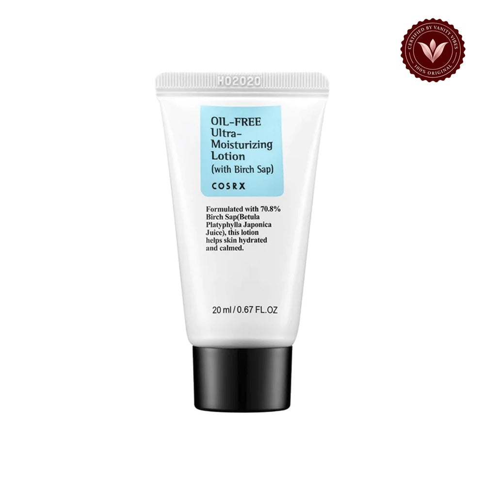 COSRX Oil Free Ultra Moisturizing Lotion 20ml front product image on white background