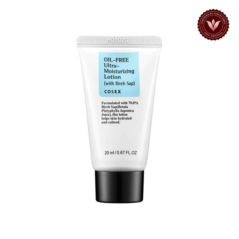 COSRX Oil Free Ultra Moisturizing Lotion 20ml front product image on white background
