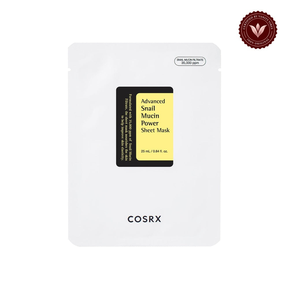 COSRX Advanced Snail Power Sheet Mask front product image on white background
