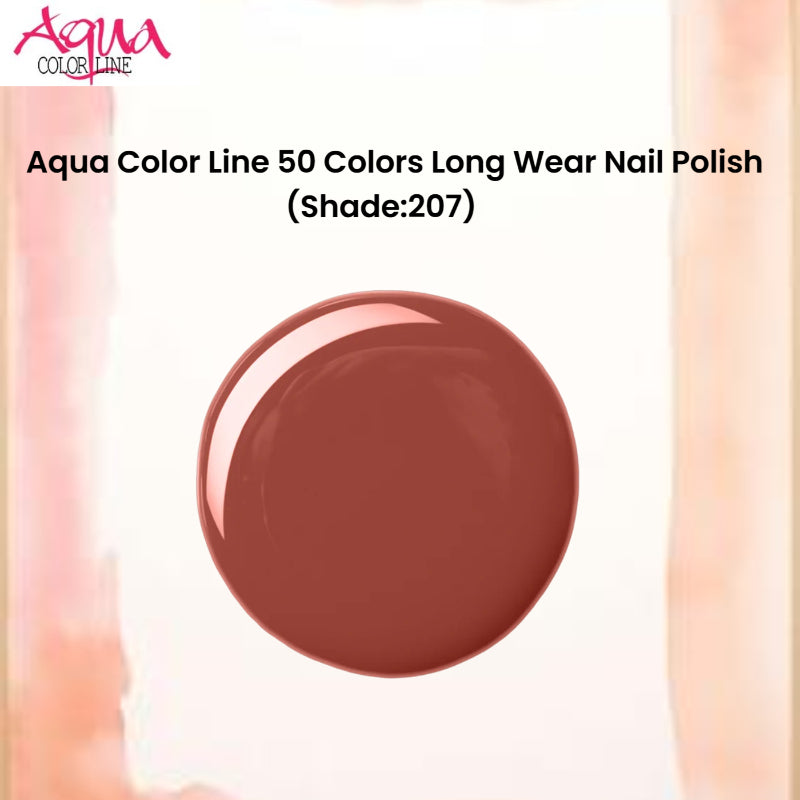Aqua Color Line 50 Colors Long Wear Nail Polish (Shade:207)