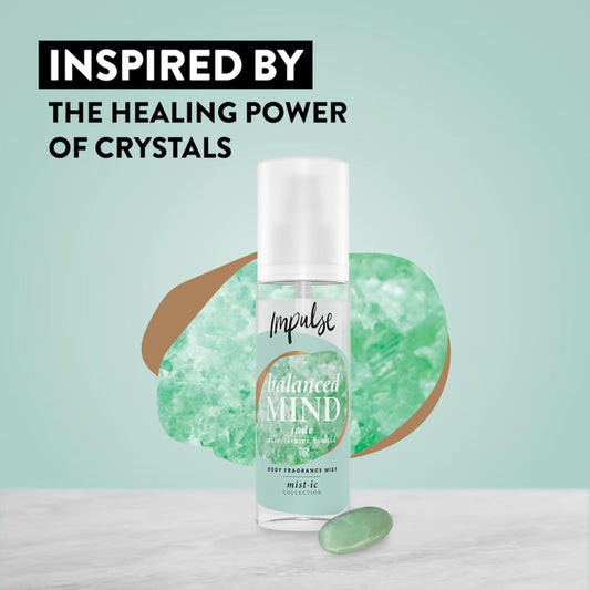 Impulse Balanced Mind Jade Pear, Jasmine & Vanilla Body Fragrance Mist 150ml - Long Lasting Body Mist for Women, Floral Fruit