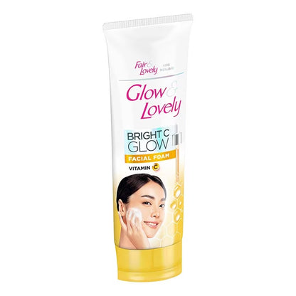 Glow & Lovely Bright C Glow Facial Foam Vitamin C 100g – Brightening Face Wash for Radiant, Clear & Even Tone Skin