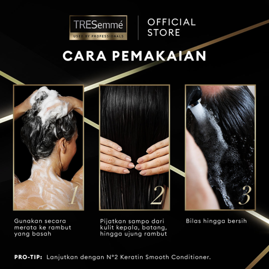 TRESemmé No°1 Keratin Smooth Keratin Bond+ Shampoo 340ml (Made In Indonesia)