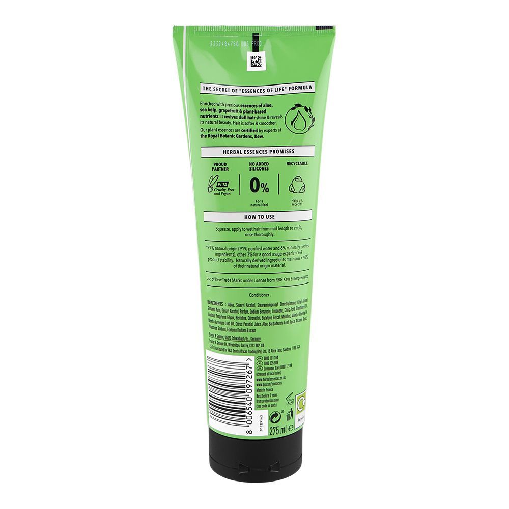 Herbal Essences Bio Renew Shine White Grapefruit Conditioner Silicone Free 275ml