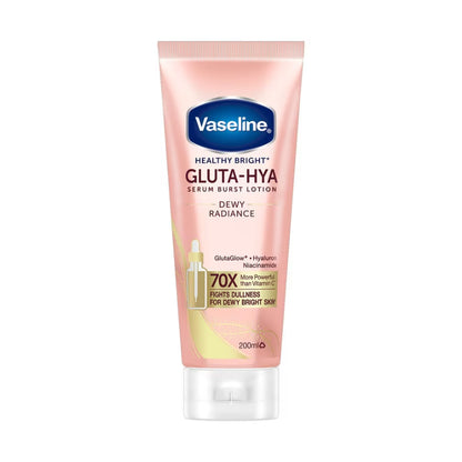 Vaseline Healthy Bright Gluta-Hya Dewy Radiance Lotion 200ml | Serum Burst for Bright Skin