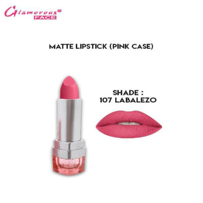Glamorous Face Matte Lipstick Vitamin E & Aloe Vera Extracts (shade 107)  (Labalezo)