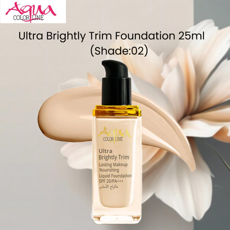 Aqua Color Line Ultra Brightly Trim Foundation 25ml (Shade:02)