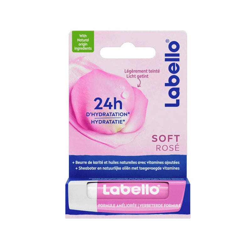 Labello 24H+ Moisture Soft Rose Lip Balm 4.8g