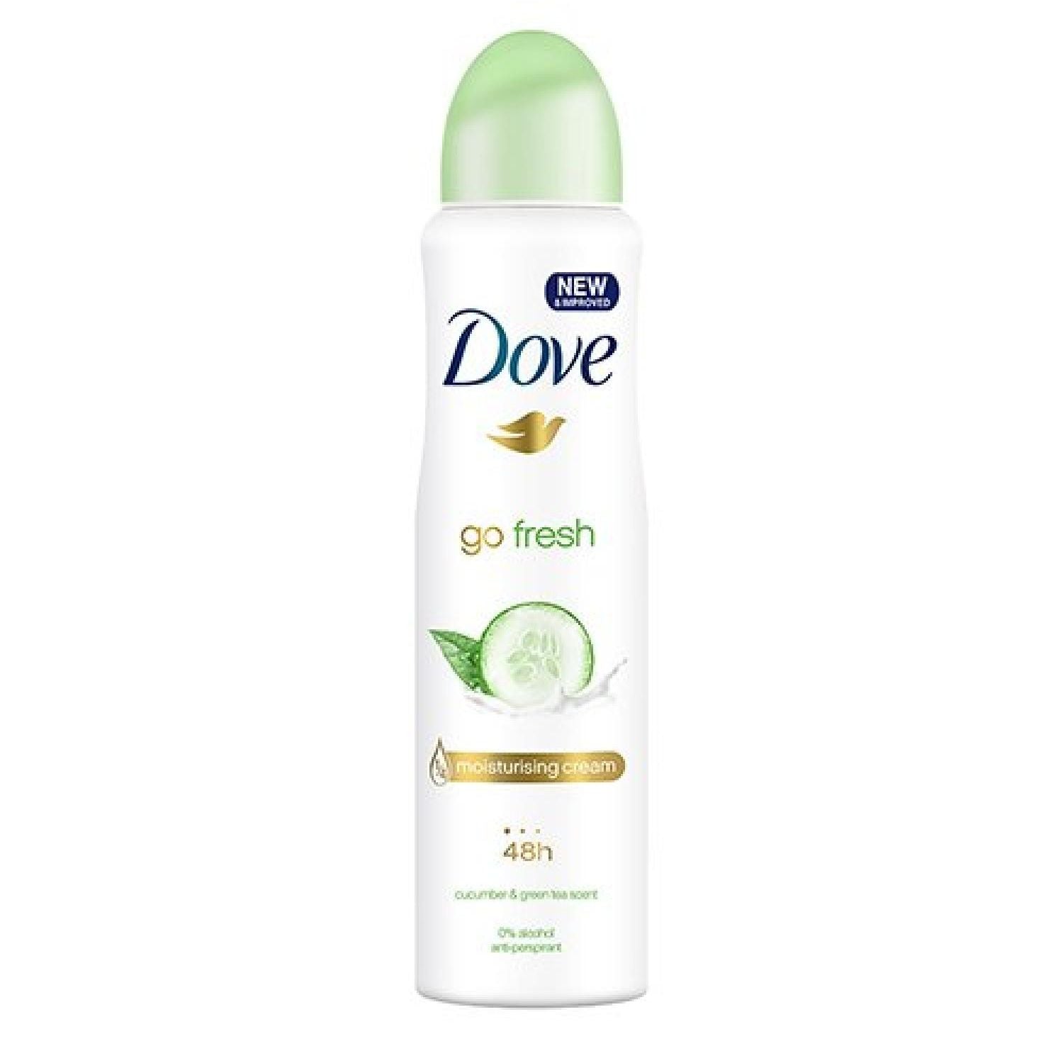 Dove Go Fresh Cucumber & Green Tea Deodorant Spray for Women 150 ml Refreshing Scent & Long-Lasting Protection