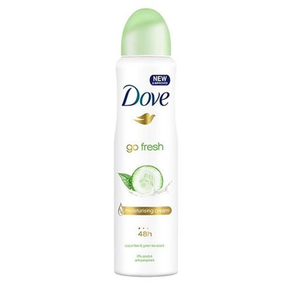 Dove Go Fresh Cucumber & Green Tea Deodorant Spray for Women 150 ml Refreshing Scent & Long-Lasting Protection