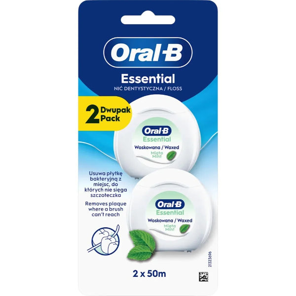 Oral-B Essential Mint Dental Floss 50m (Pack of 2)