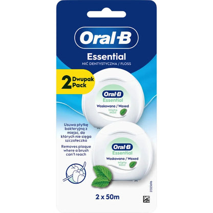 Oral-B Essential Mint Dental Floss 50m (Pack of 2)