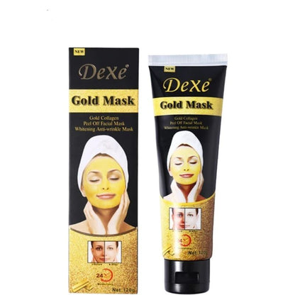 Dexe Gold Collagen Peel Off Mask 120 g Whitening Anti-Wrinkle & Skin Firming Care