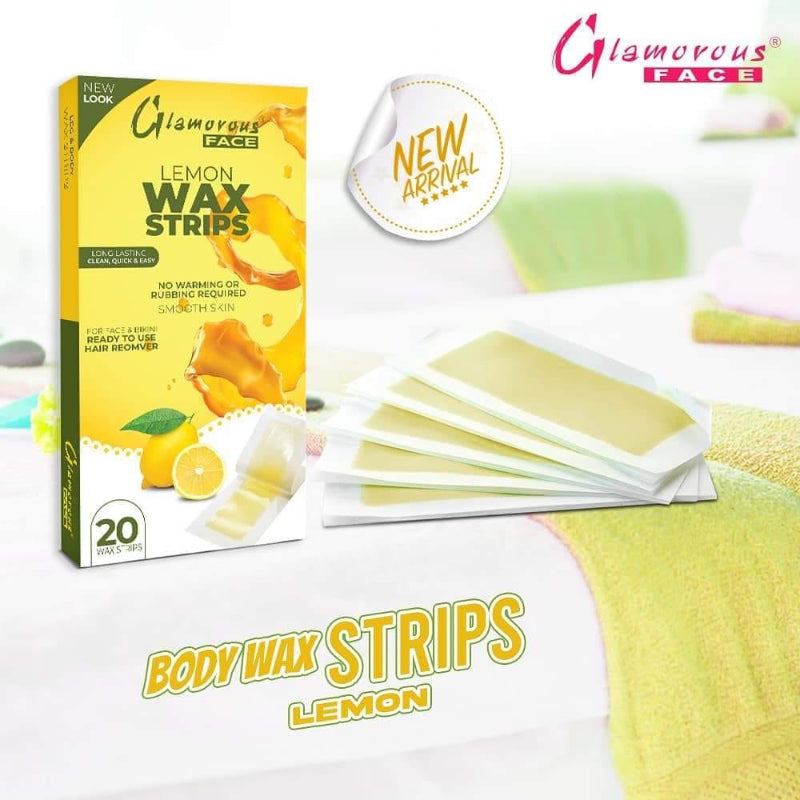 Glamorous Face Body Wax Strips (Lemon)