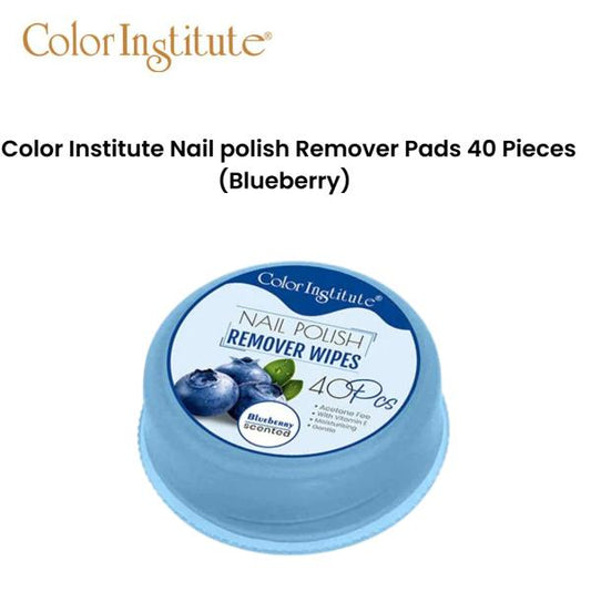 Color Institute Nail polish Remover Pads 40 Pieces (Blueberry)