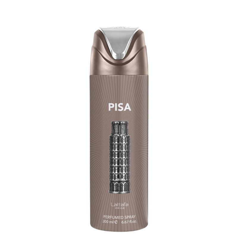 Lattafa Pride Pisa Perfumed Spray 200ml – Long Lasting Luxury Fresh Citrus Woody Fragrance Body Spray for Men & Women