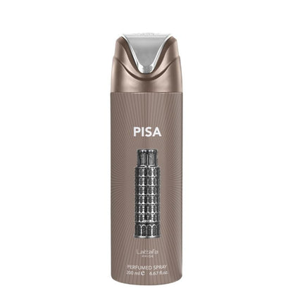 Lattafa Pride Pisa Perfumed Spray 200ml – Long Lasting Luxury Fresh Citrus Woody Fragrance Body Spray for Men & Women