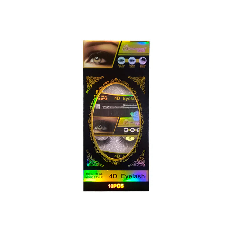 Glamorous Face 4D Mink Hair Eyelashes 10 Pieces (GF 8063)