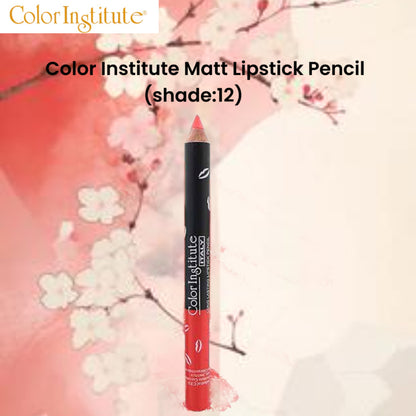 Color Institute Matt Lipstick Pencil (Shade:12)