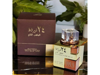 Lattafa 24 Carat Eau de Parfum 100ml - Long Lasting Original Luxury Unisex Fragrance for Men & Women