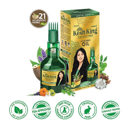 Emami Kesh King Plus 21 Herbs Hair Oil 50ml - Ayurvedic Hair Care Oil for Strong Hair Growth, Hair Fall Control & Healthy Sca