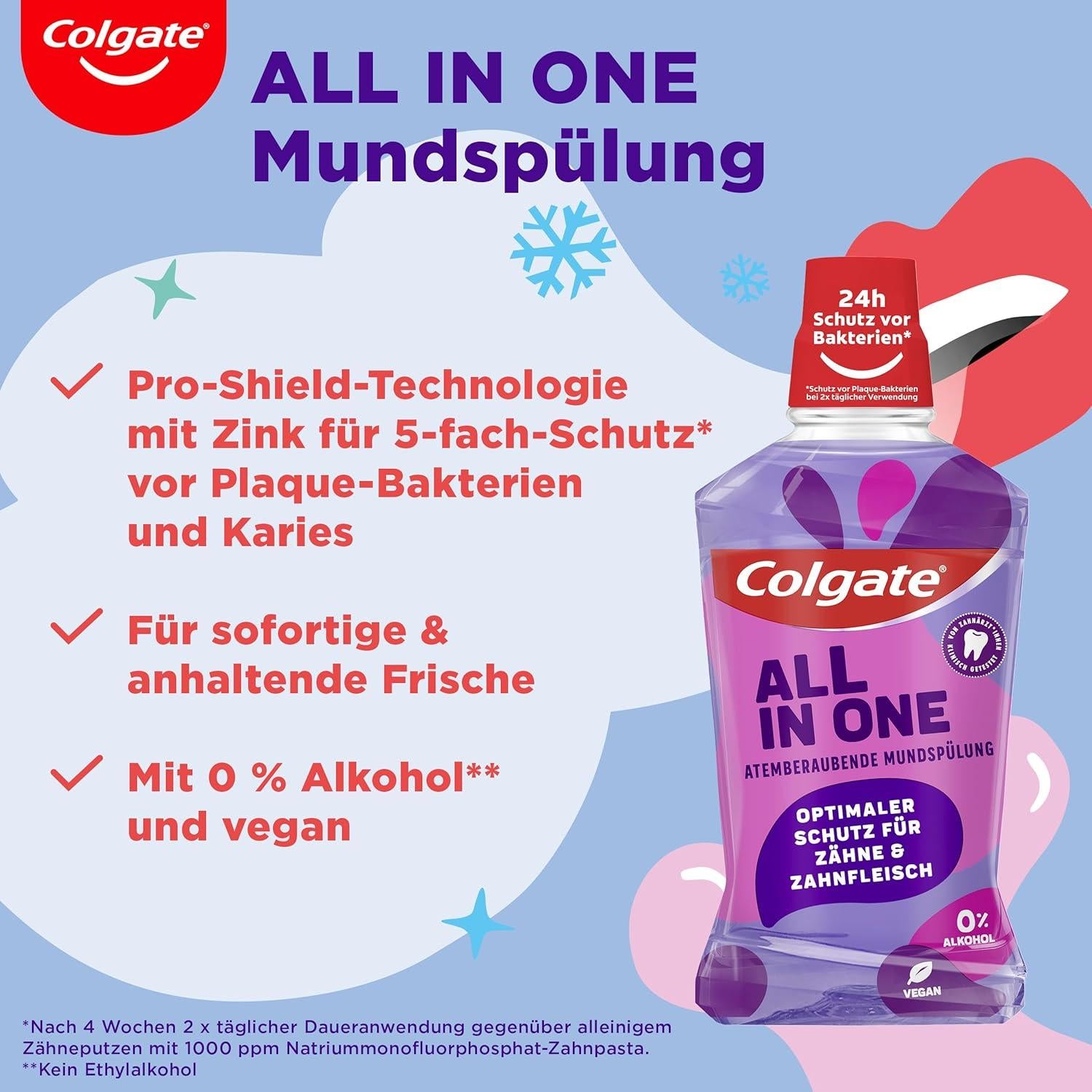 Colgate - ALL IN ONE - Breath Taking Mouth Wash - 500ml