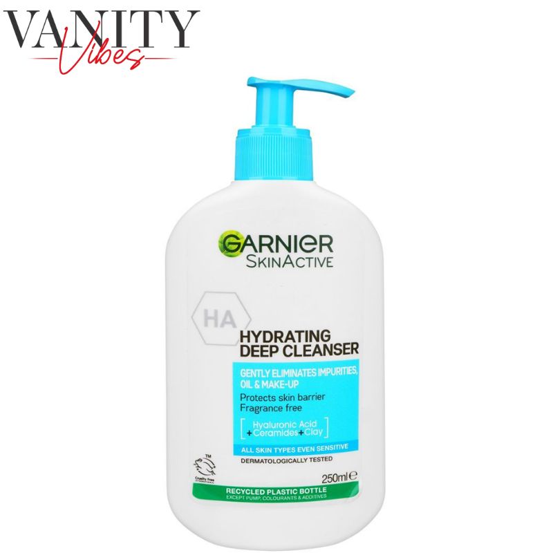 Garnier SkinActive HA Hydrating Deep Cleanser Hyaluronic Acid & Clay 250ml Deep Cleansing & Hydrating Face Wash