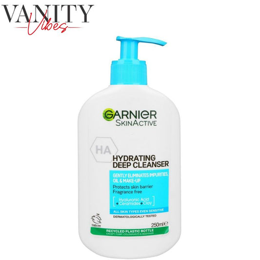 Garnier SkinActive HA Hydrating Deep Cleanser Hyaluronic Acid & Clay 250ml Deep Cleansing & Hydrating Face Wash