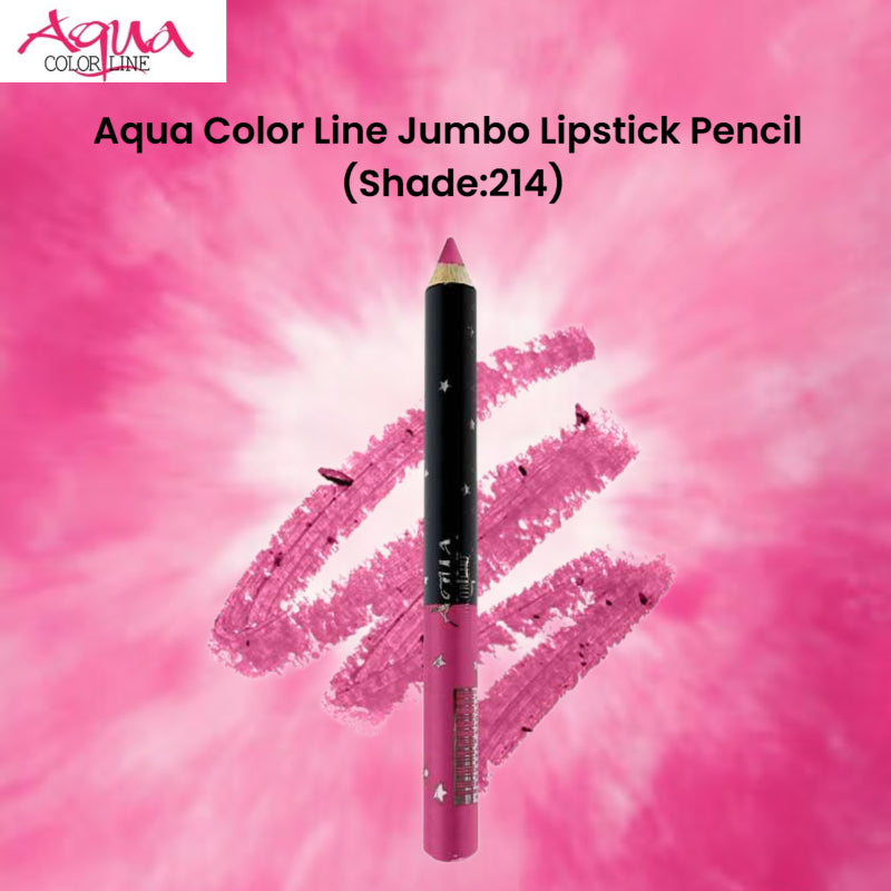 Aqua Color Line Jumbo Lipstick Pencil (Shade:214)