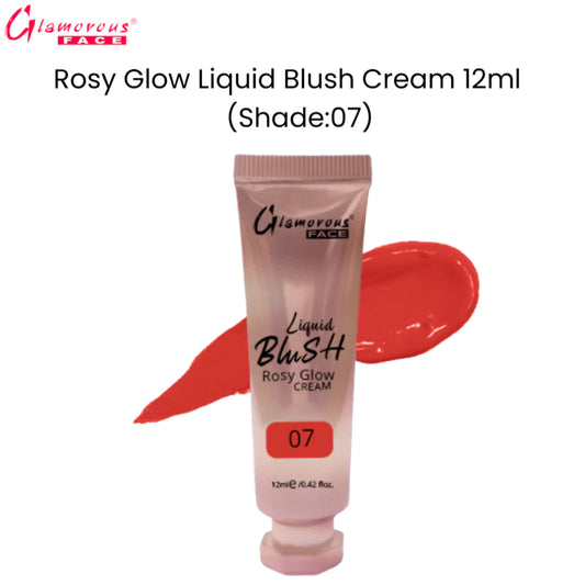 Glamorous Face Rosy Glow Liquid Blush Cream 12ml (Shade:07)