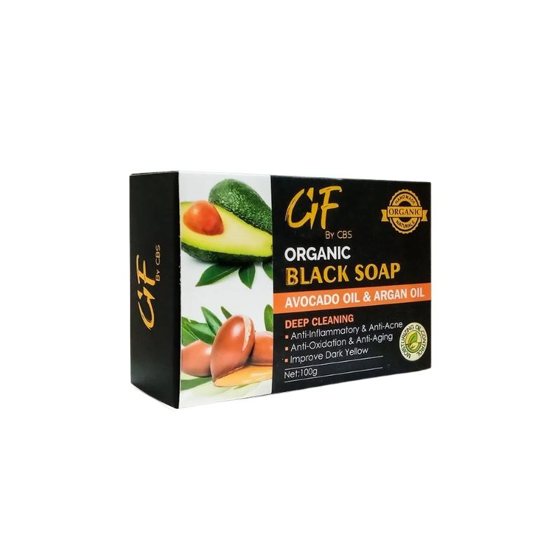 Glamorous Face Organic Black Soap Avocado & Argan oil