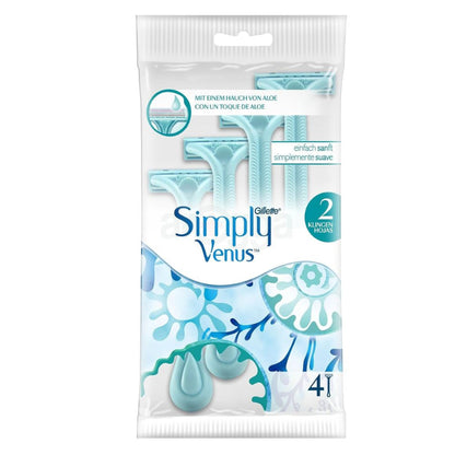 Gillette Simply Venus 2 Blades Women Disposable Razor 4 Pcs