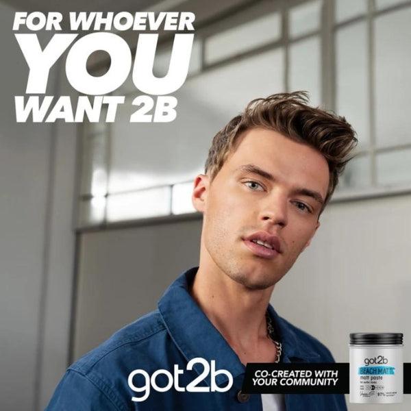 Schwarzkopf Got2b Beach Matt Paste Chill Hold 100ml Matte Finish & Casual Texture Styling