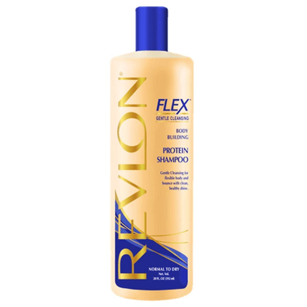 Revlon Flex with Panthenol Body Building Protein Shampoo Normal to Dry Hair 592ml – Volumizing & Strengthening Hair Care for 