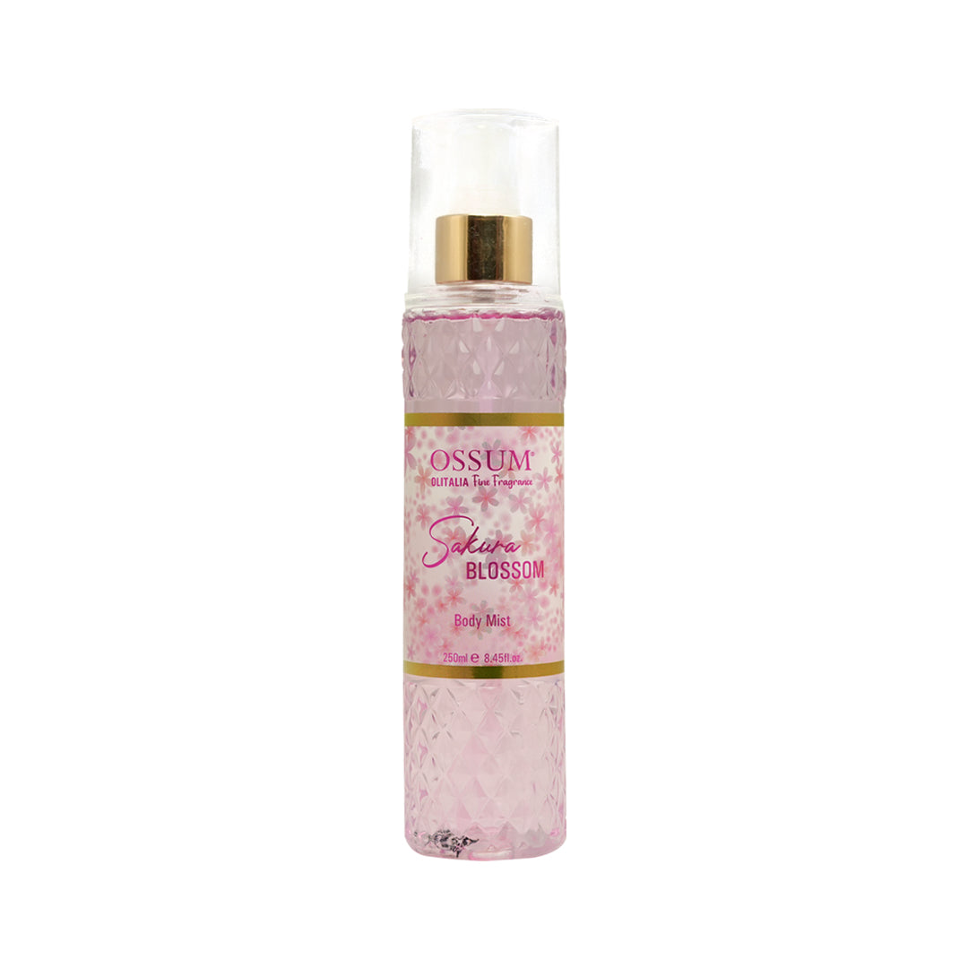 Ossum Sakura Blossom Body Mist 250ml Refreshing Long-Lasting Floral Fragrance