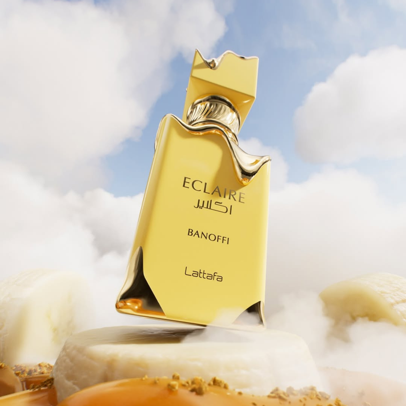 Lattafa Eclaire Banoffi Eau de Parfum 100ml - Long Lasting Sweet Gourmand Unisex Arabic Fragrance for Men & Women