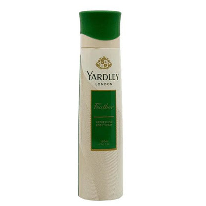 Yardley London Feather Body Spray for Women 150ml – Elegant Floral Fresh Fragrance Mist with Lilac, Rose & White Musk Notes, 