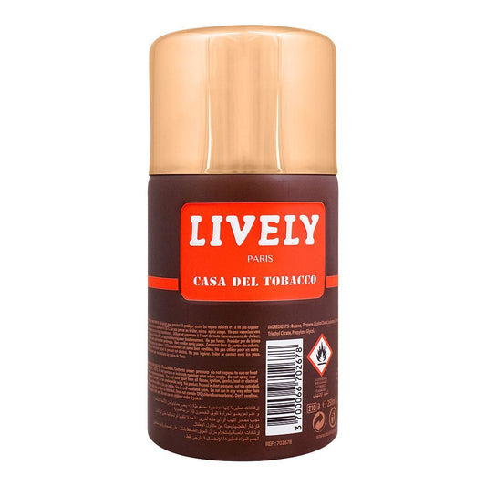 Lively Casa Del Tobacco Body Spray 250ml Long-Lasting Warm & Smoky Fragrance
