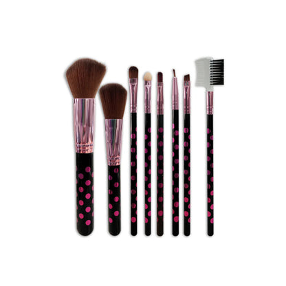 Glamorous Face 8 In 1 Brush Set Pouch (PINK)