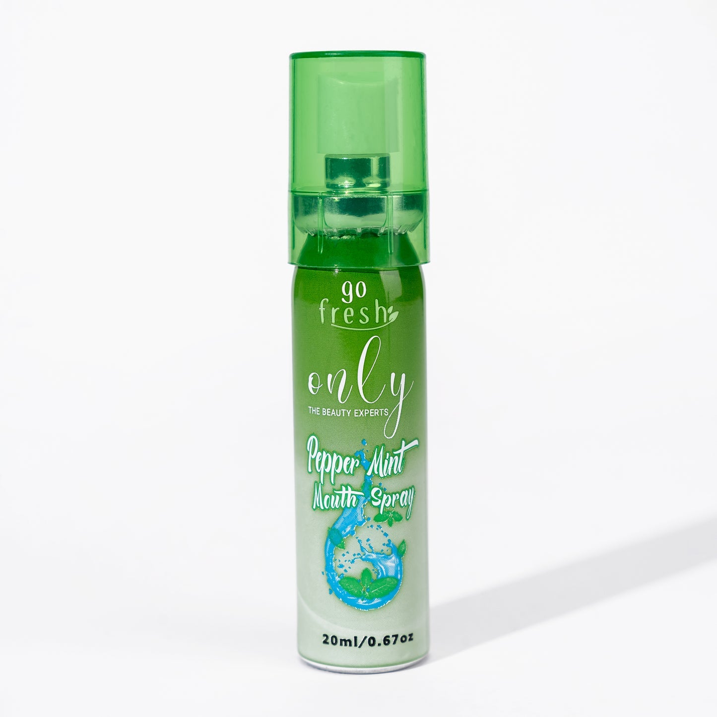 Only Peppermint Mouth Spray Green 20ml – Instant Fresh Breath Oral Care Spray for Long Lasting Mint Freshness, Odor Control &