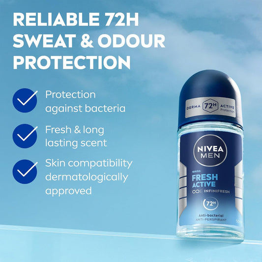 Nivea Men Fresh Active Infini Fresh 72H Deodorant Roll on 50ml