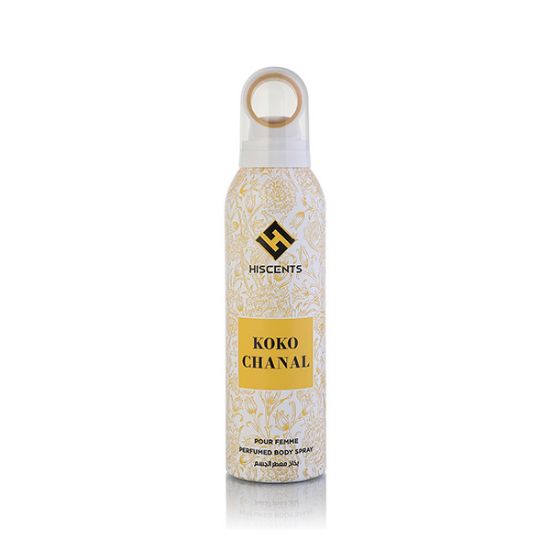 HisCents Koko Chanal Pour Femme Perfumed Body Spray 200ml Long-Lasting Elegant & Floral Fragrance