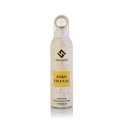 HisCents Koko Chanal Pour Femme Perfumed Body Spray 200ml Long-Lasting Elegant & Floral Fragrance