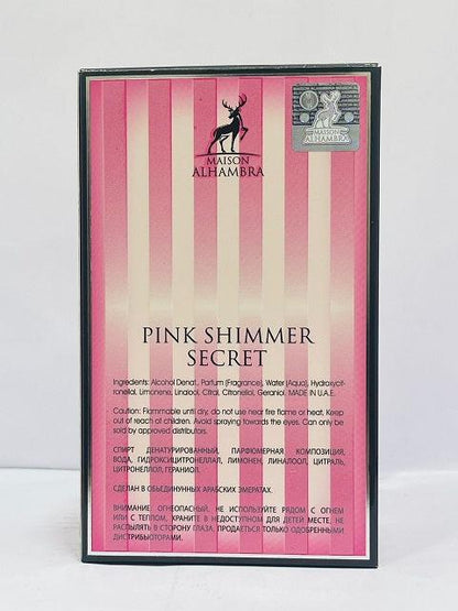 Maison Alhambra Alhambra Pink Shimmer Secret Perfume for Women 100ml Long-Lasting Feminine & Glamorous Fragrance