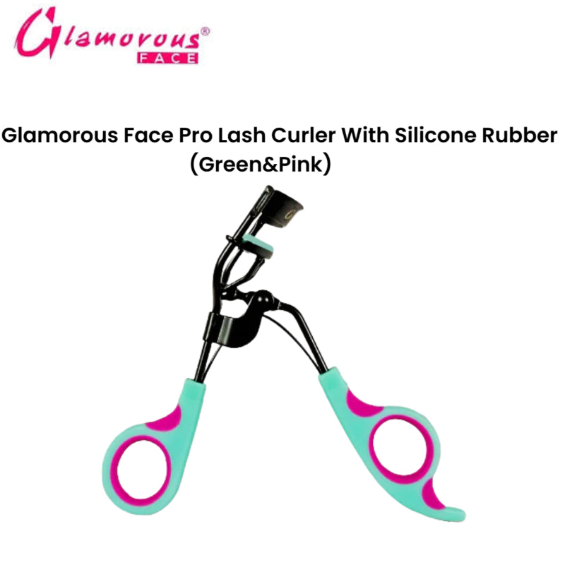 Glamorous Face Pro Lash Curler With Silicone Rubber (Green&Pink)