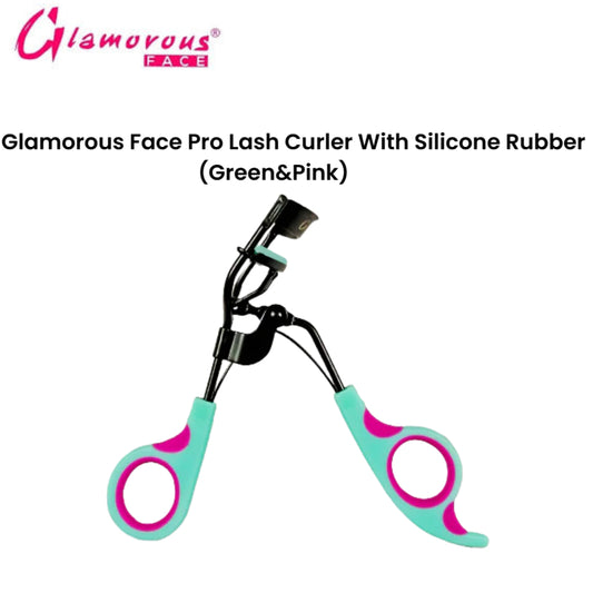 Glamorous Face Pro Lash Curler With Silicone Rubber (Green&Pink)