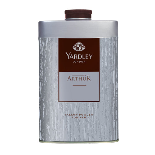 Yardley London Arthur Talcum Powder for Men 150g – Long Lasting Fresh Fragrance Body Powder for Odor Protection, Sweat Contro
