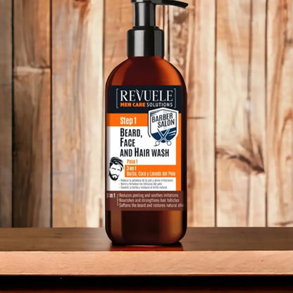 Revuele Men Care Solutions 3 In 1 Beard Face And Hair Wash 300ml